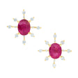Rubellite Starburst Earrings