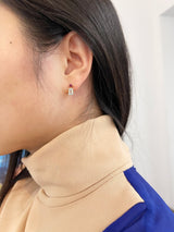 Ruby & Aquamarine Deco Earrings