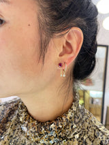 Ruby & Diamond Supreme Chain Earrings