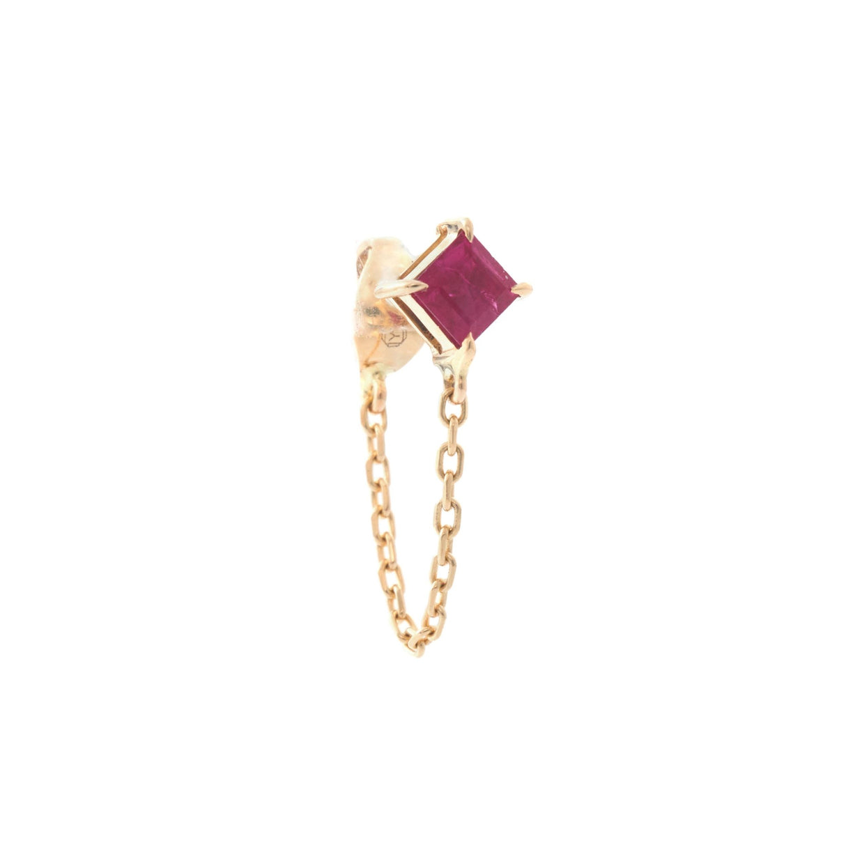 Ruby Chain Earring