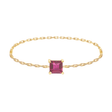 Ruby Chain Ring 14k gold Stackable ring