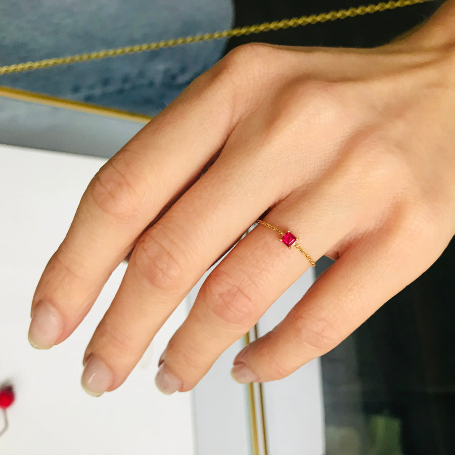 Ruby Chain Ring