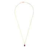 Ruby & Diamond Arrow Necklace 18k gold handmade fine jewelry 4