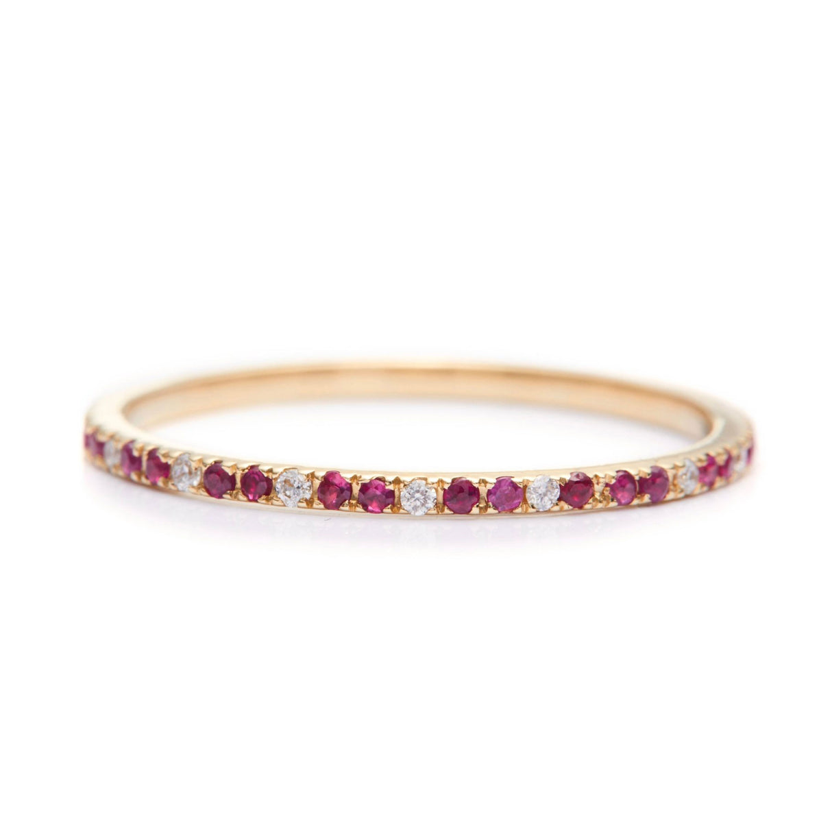 Ruby & Diamond Candy Stripe Infinite Ring