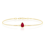Ruby & Diamond Dewdrop Bangle