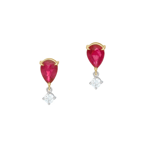 Ruby & Diamond Earrings
