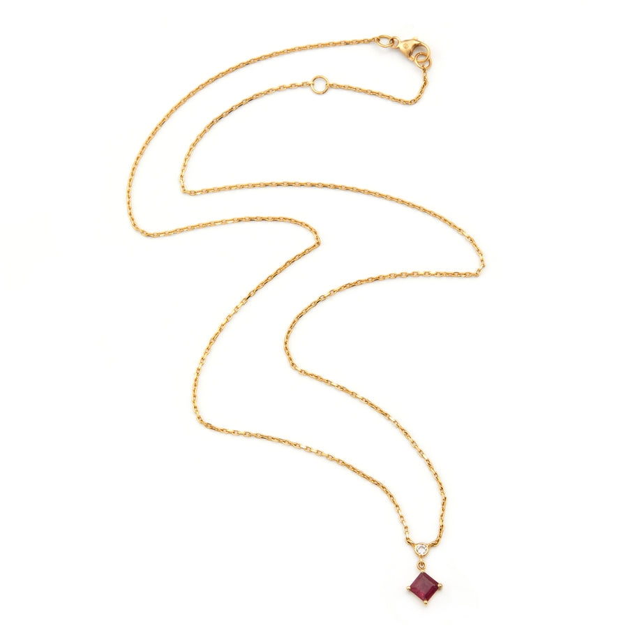 Ruby & Diamond Whispers Necklace