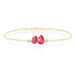 Ruby Double Pear Bangle 18k gold Stackable design 2