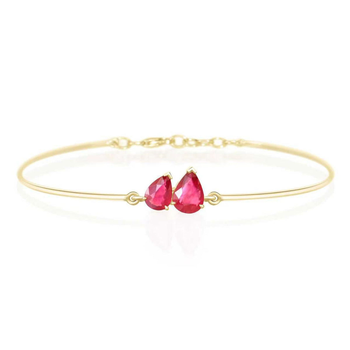 Ruby Double Pear Bangle