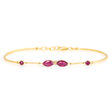 Ruby Duo Bracelet 18k gold stackable design