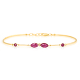 Ruby Duo Bracelet 18k gold stackable design