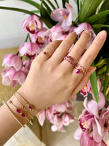 Ruby Duo Bracelet 18k gold stackable design 2