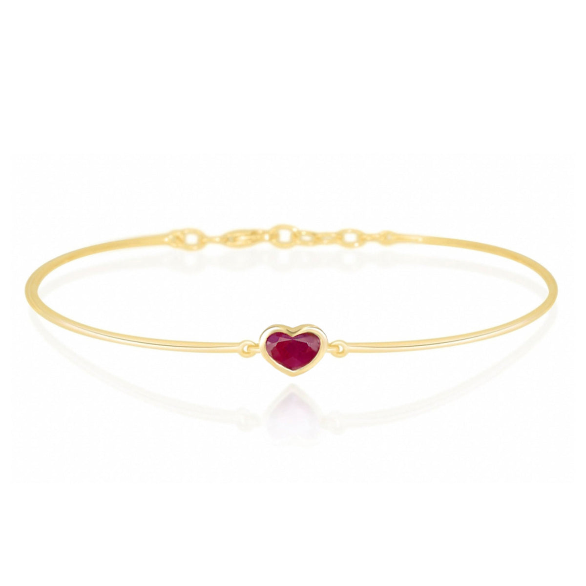 Ruby Heart Bangle