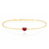 Ruby Heart Bangle