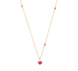Ruby Heart Necklace 18k gold handmade fine jewelry