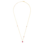 Ruby Heart Necklace 18k gold handmade fine jewelry 2