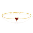 Ruby Heart Supreme Bangle 18k gold Stackable design 1