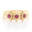 Ruby Orbit Ring 18k gold Stackable ring