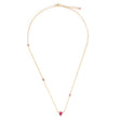 Ruby Pear Dot Necklace 18k gold handmade fine jewelry