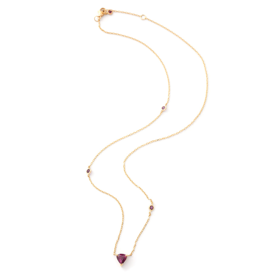 Ruby Pear Dot Necklace