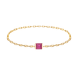 Ruby Petite Chain Ring 14k gold Stackable ring