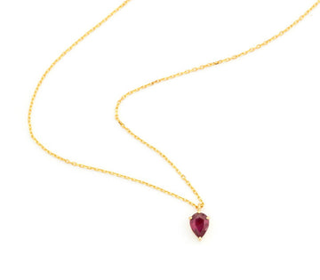 Ruby Petite Dewdrop Necklace