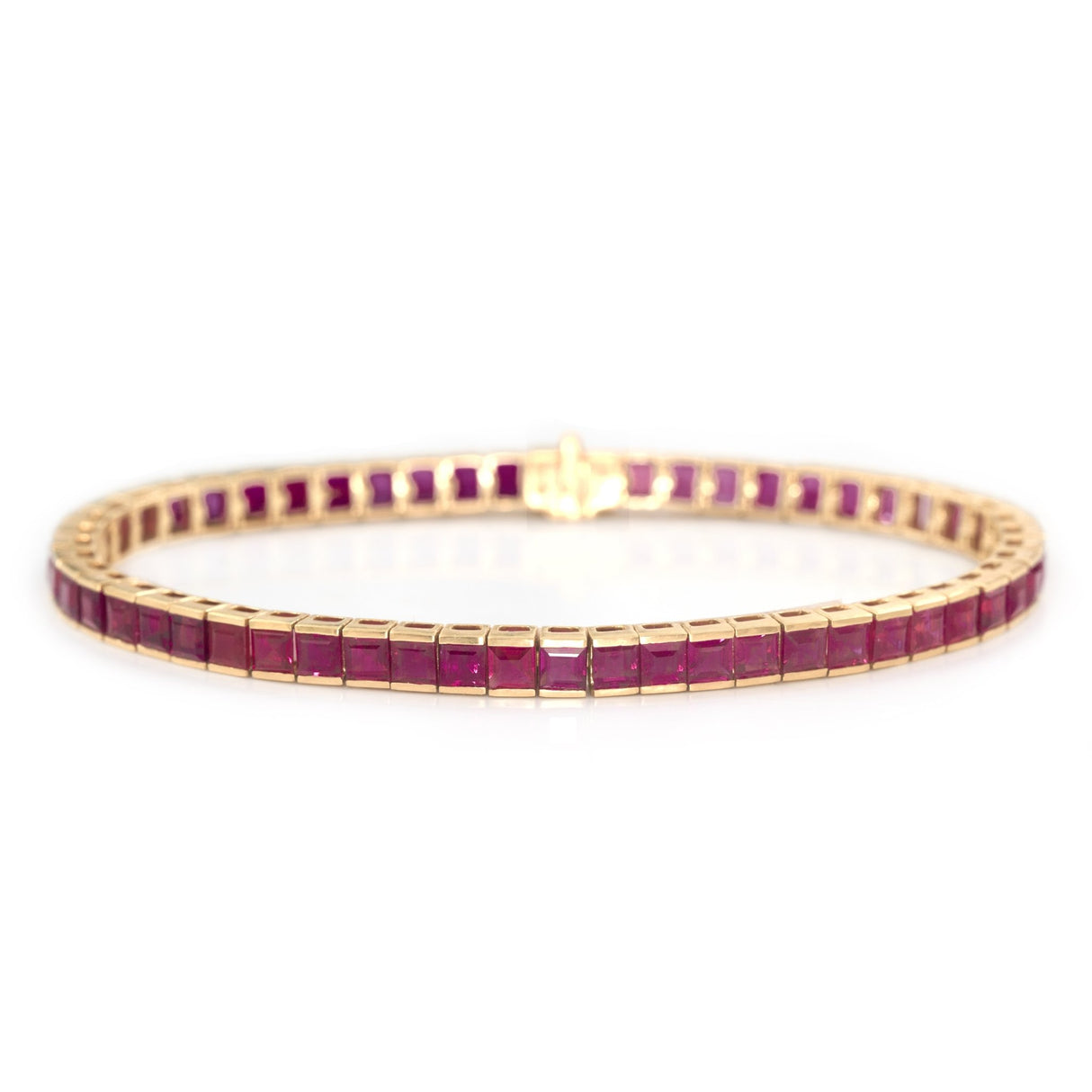 Ruby Supreme Tennis Bracelet 18k gold stackable design