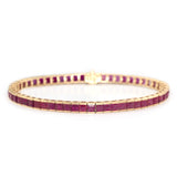 Ruby Supreme Tennis Bracelet 18k gold stackable design