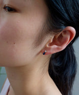 Sapphire & Diamond Deco Earrings