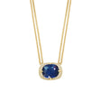 Sapphire Aurora Supreme Necklace 18K gold handmade fine jewelry