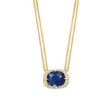 Sapphire Aurora Supreme Necklace 18K gold handmade fine jewelry