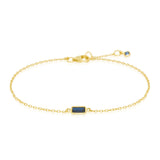 Sapphire Bracelet 18k gold Stackable design 