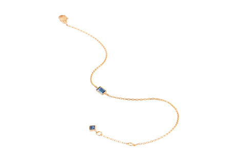 Sapphire Bracelet 18k gold Stackable design 2