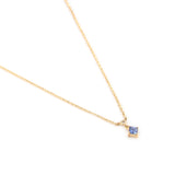 Sapphire & Diamond Whispers Necklace 18k gold handmade fine jewelry 3
