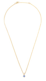 Sapphire & Diamond Whispers Necklace 18k gold handmade fine jewelry 4