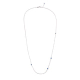 Sapphire Dot Necklace 18k gold handmade fine jewelry