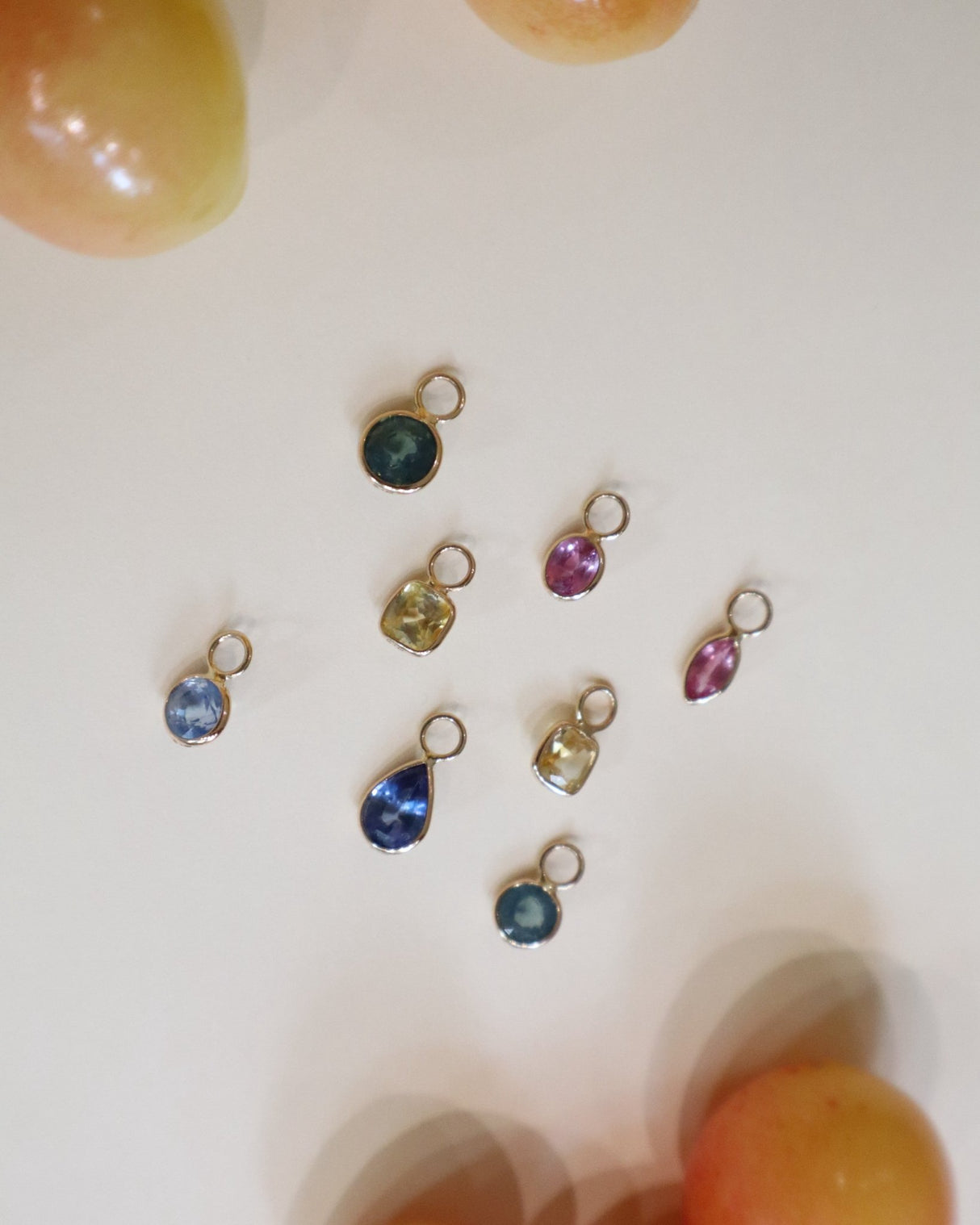 Sapphire Hoop Charms
