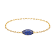 Sapphire Marquise Chain Ring 14k gold Stackable ring