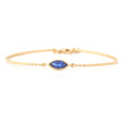 Sapphire Marquise & Diamond Bangle 18k gold stackable design