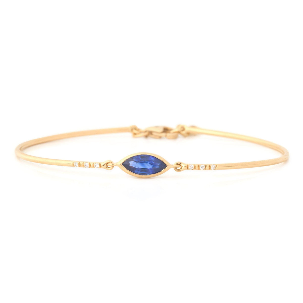 Sapphire Marquise & Diamond Bangle