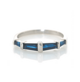 Sapphire Platinum Echo Ring PT900 Stackable ring