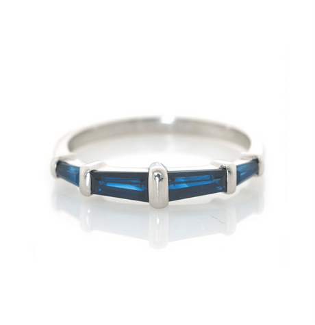 Sapphire Platinum Echo Ring PT900 Stackable ring
