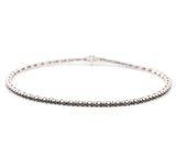 Seamless Black Diamond Tennis Bracelet 18k gold stackable design 3