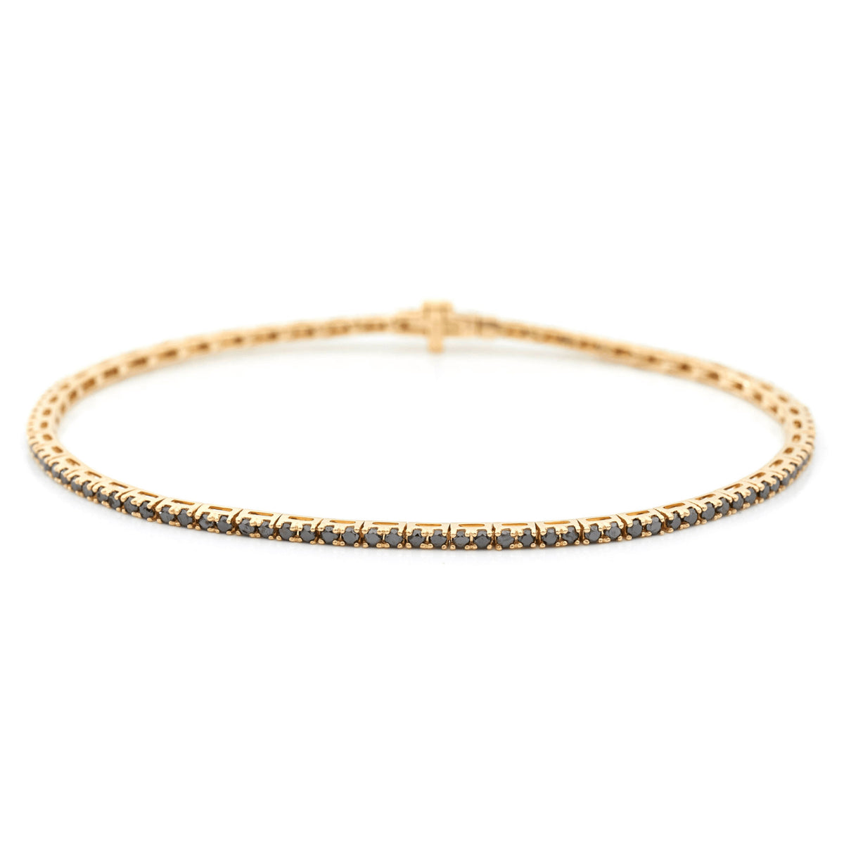 Seamless Black Diamond Tennis Bracelet