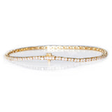 Seamless Diamond Tennis Bracelet 18k gold Stackable design 