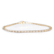 Seamless Diamond Tennis Bracelet 18k gold stackable design