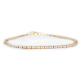 Seamless Diamond Tennis Bracelet 18k gold stackable design