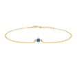 September Birthstone Sapphire Bracelet 14k gold stackable design