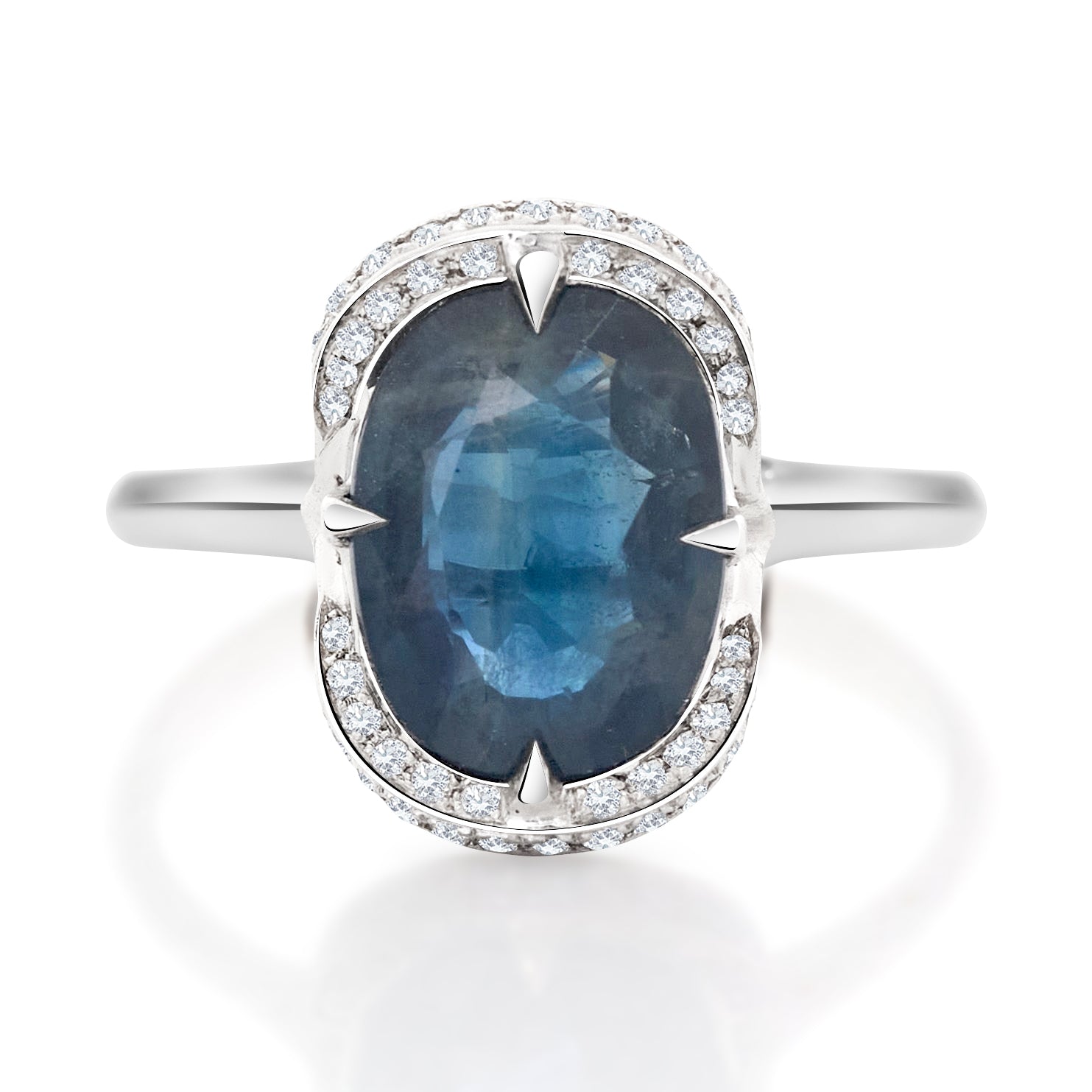 Siam Sapphire & Diamond Aurora Ring – YI COLLECTION