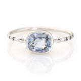 Silver Spinel Petite Circle Diamond Ring